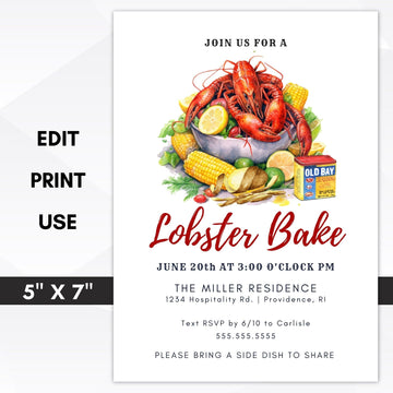 lobster bake invitation